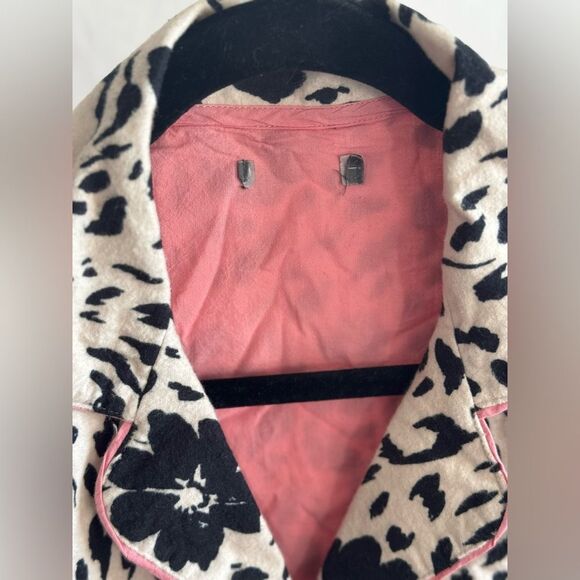 PJ Salvage Women’s Size Small Pajama Top Cotton Floral Leopard Print - Picture 2 of 6